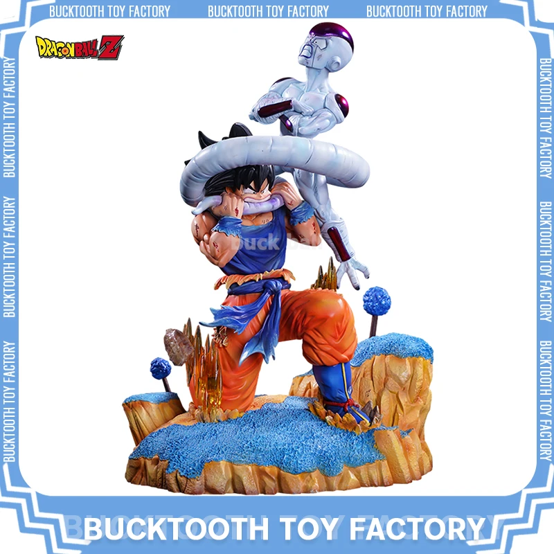 

19cm Dragon Ball Z Goku Anime Figure Namek Son Goku Bites Frieza Tail GK Figurine PVC Statue Model Doll Room Ornament Toy Gifts