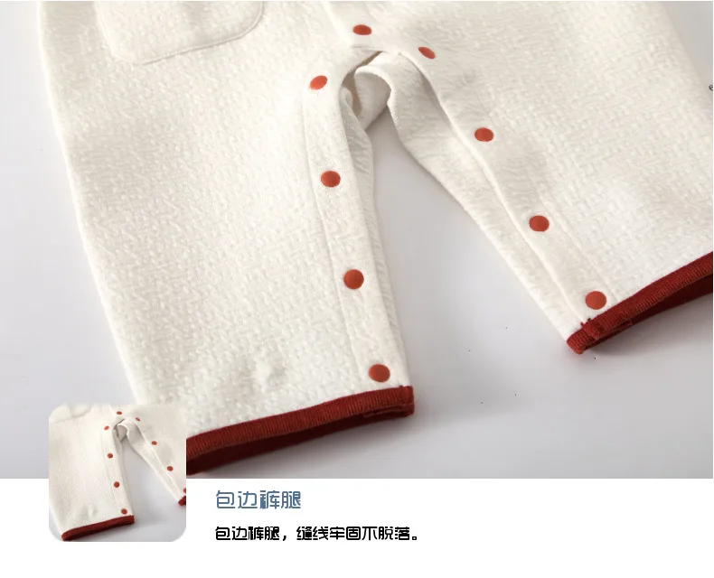 Baby-Strampler Neugeborenen-Overall ohne Knochenfutter Frühling und Herbst Weicher Woll-Romper Jacquard Säuglings- und Kinderbekleidung Dehnbarer Strampler – Detail 17