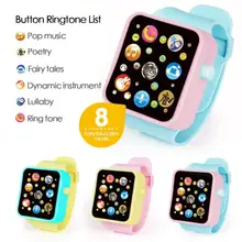

6 Color Toddler Children's Rubber Digital Watch Analog Smart Watch Education Toy Touch Screen Simulated Watch freeshipping