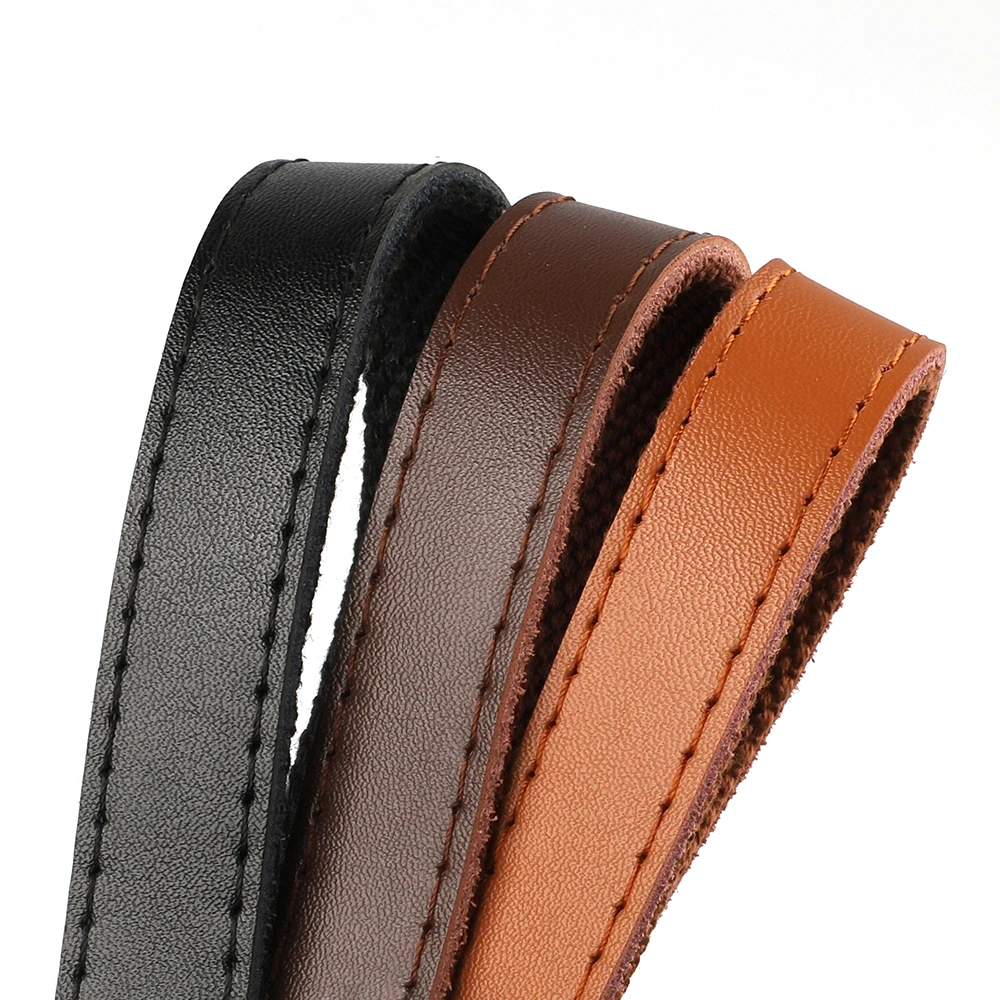 120cm Genuine Leather + Webbing Tapes for Trim Sewing Material Safety Belt Knapsack Strap Bag Buckles Clothing Accessories