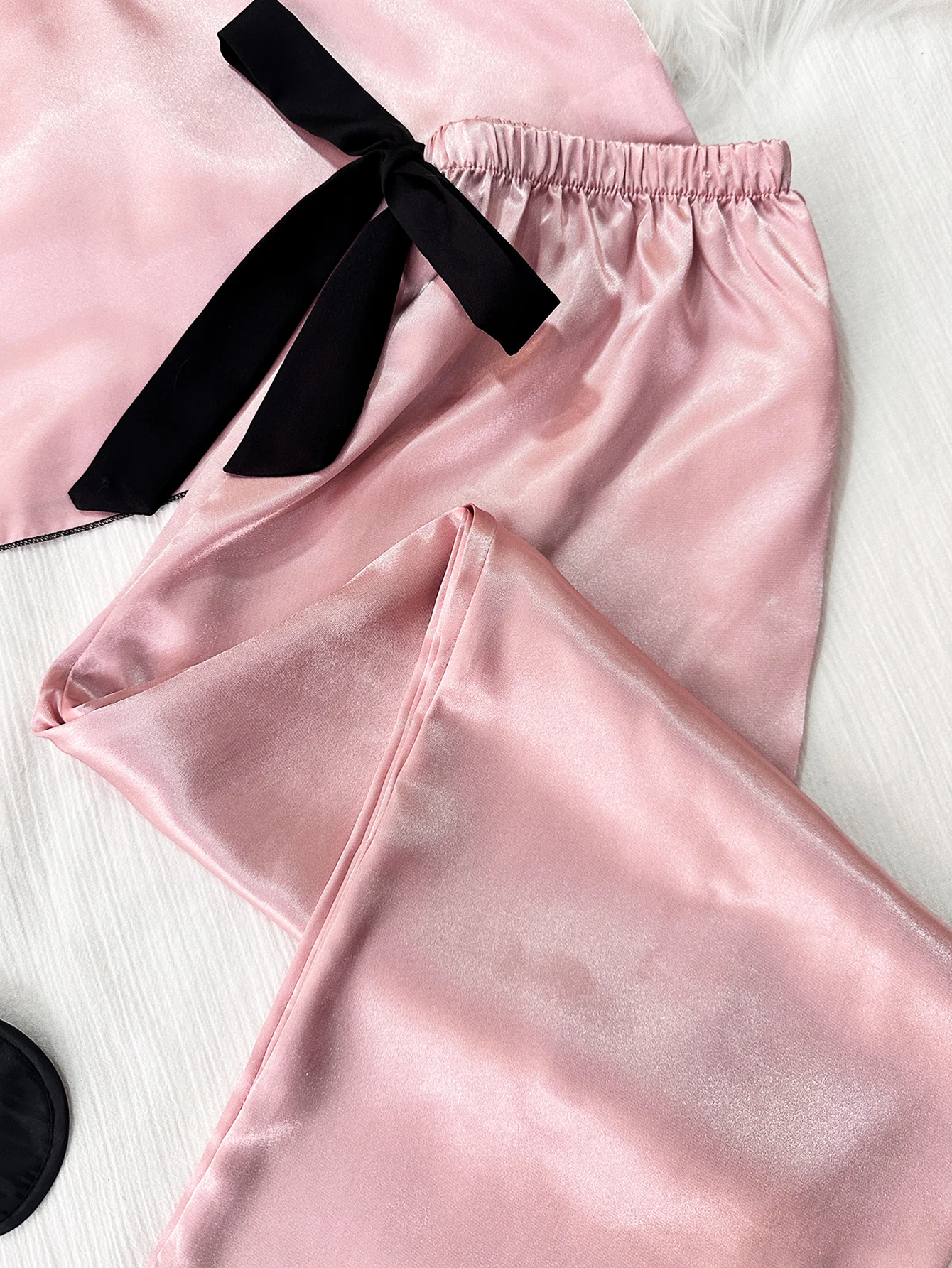 New Satin Ice Silk Women's Pajamas Two-piece Set Breathable Sexy Satin Sleeveless Top Long Pants Women's Pajamas