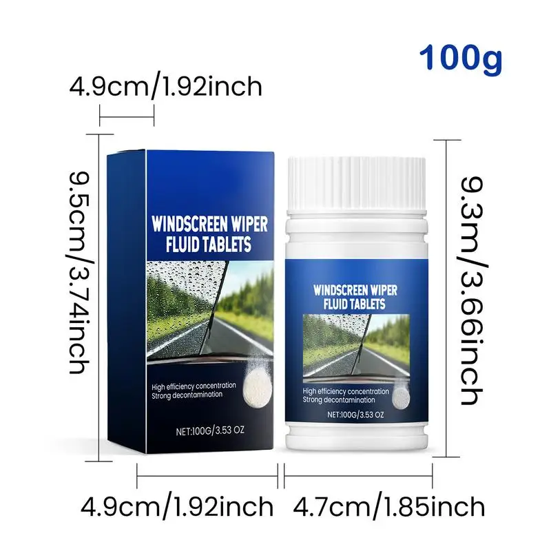 Cleaning Concentrated Tablets Car Windshield Cleaning Effervescent Tablets Long-Lasting Outdoor Window Cleaner Deep For