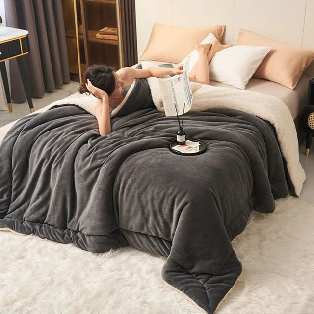 Coperta calda invernale per divano letto coperte morbide in pile