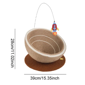 Sisal Cat Scratching Board Protect Furniture Grinding Claw Toys Oval cratching Bowl for Indoor Kitten Cats Nest Bed Pet Supplies 6