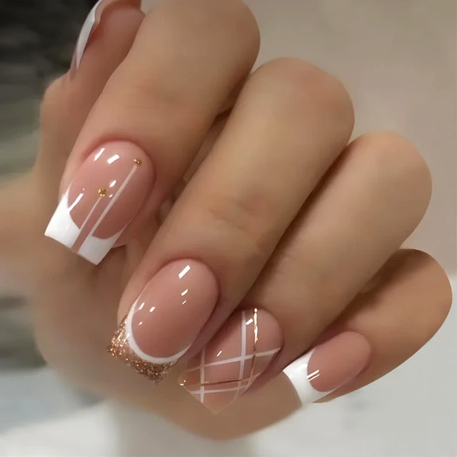 Short Acrylic Fullset From Start To Finish | French & Blooming Gel - YouTube