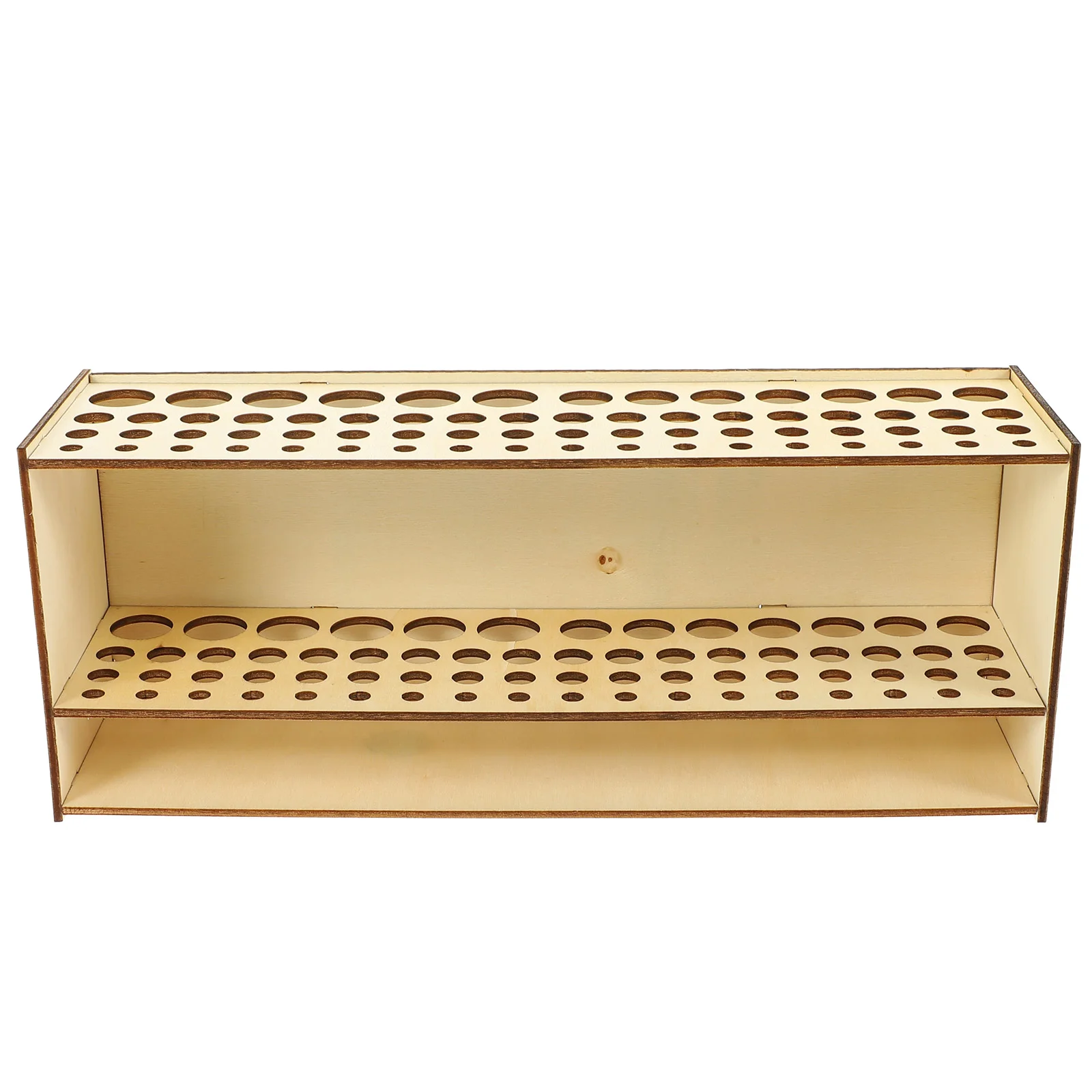 

Paint Brush Organizer Stand Wall-Mounted Freestanding Detachable Wooden Bracket Desktop Storage Tool Shelf Holder Case Pen