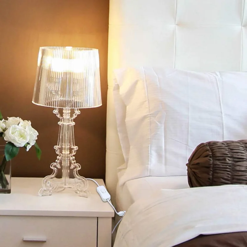 2pcs Male to Female USB Cable with On/Off Switch, USB Extension Inline Rocker Switch for LED Desk Lamp, LED Strip, Light Switch