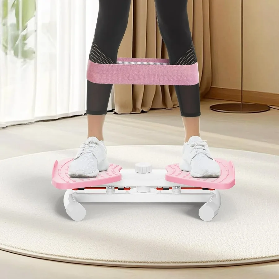 Waist Twister Machine with Resistance Band, Silent Exercise Twist Board for Core & Belly Fat Workout, Non-Slip Home Fitness Disc