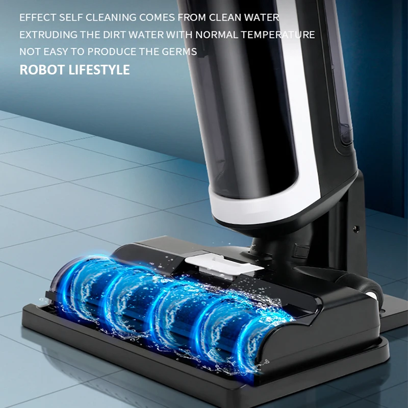Cordless Vacuum Cleaner for Wet And Dry Cleaning RL8Pro , Smart Washing for Home Multi Surface Floor,14000Pa, Self-drying 5