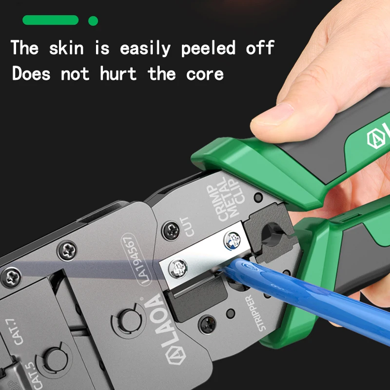 LAOA Professional network crimping pliers 5/6/7 crimping pliers crystal head network pliers set household crimping network cable 3