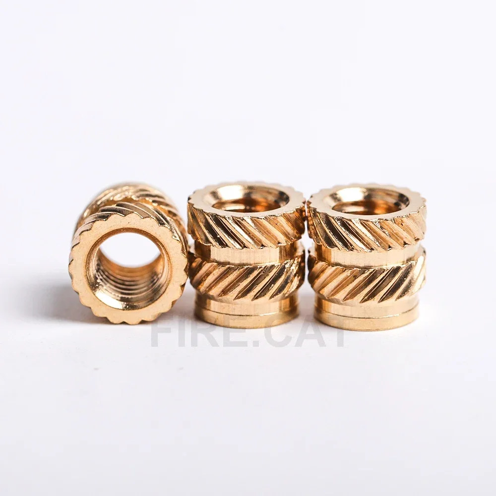 Hot Melt Knurled Thread Brass Insert Nut M1/M1.2/M1.4/M2/M2.5/M3/M4/M5/M6/M8 Female Threaded Embedment 100/10 PCS
