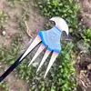 Manganese Steel Garden Weeding Loose Soil Digging Vegetable Hand Rake Gardening Hoe Root Pulling Agricultural Weed Removal Tools 1