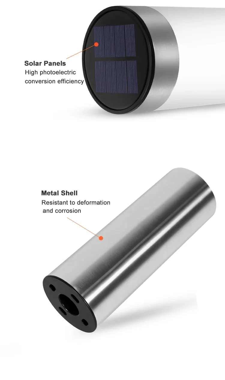 Description Picture 4 of item2pcs Lamp Decoration Pathway Garden LED Solar Light Outdoor IP65 Waterproof Stainless Steel Landscape Yard Lawn Street Lighting