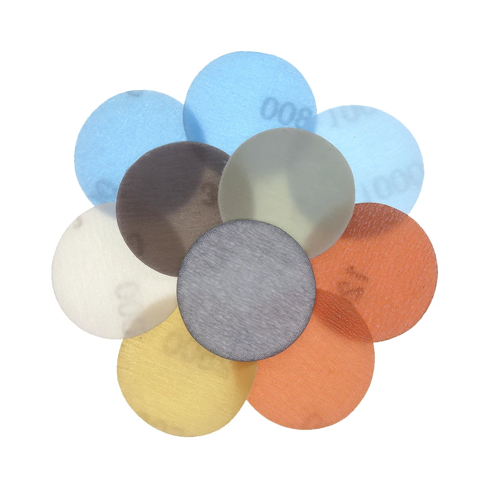 FV Superfine Soft Polish Wet and Dray Hook & Loop Auto Body Film Sanding Discs Paint Abrasive Sandpaper 30PCS 3 Inch 75mm