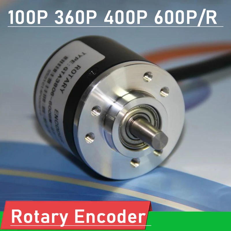 

Incremental Rotary Encoder 100P 360P 400P 600P/R Photoelectric Proximity Sensor Switch AB phase encoder 6mm Shaft W coupling