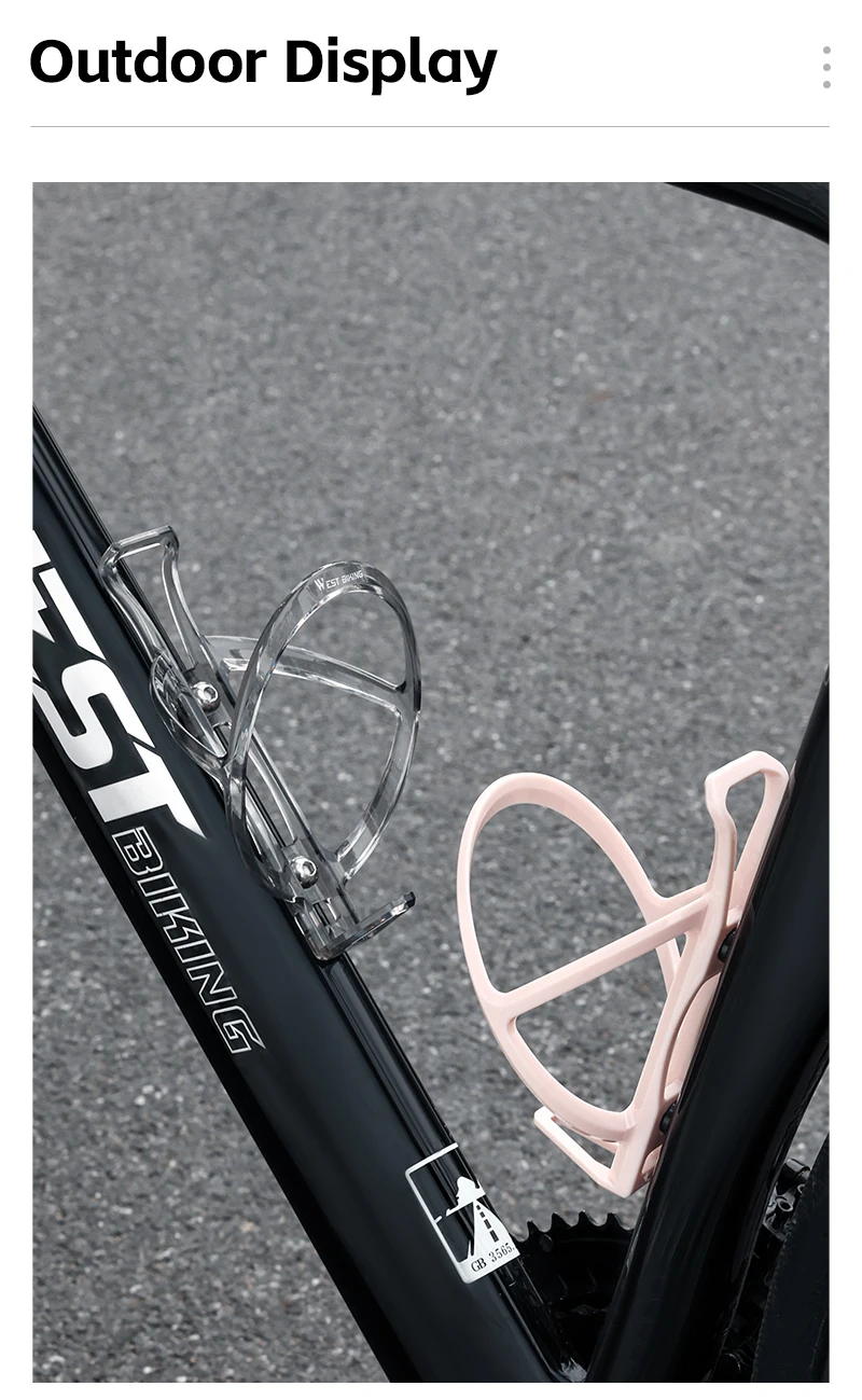 WEST BIKING Mehrfarbiger Flaschenhalter aus PC, Fahrrad-Flaschenhalterung mit Schnalle, Einteiliger Ultraleichter MTB Rennrad Flaschenhalter – Detail 14