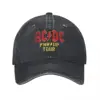 AC Heavy Metal Rock Music Band Baseball Cap DC Vintage Distressed Denim Washed Headwear Unisex Outdoor All Seasons Travel Soft 2