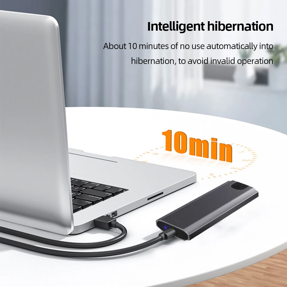 Aluminum M2 NVME SSD Enclosure USB Type C Adapter
