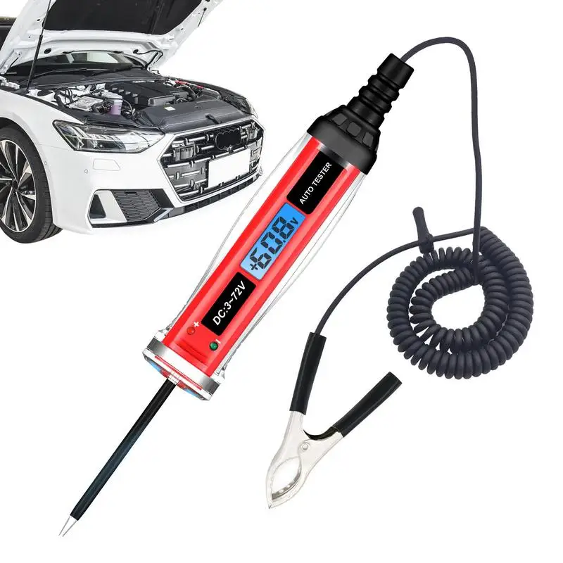 

Digital Led Circuit Tester Auto Bidirectional Voltage Tester Pen Detection Tool With LED Indicator For Headlight Taillight Fault