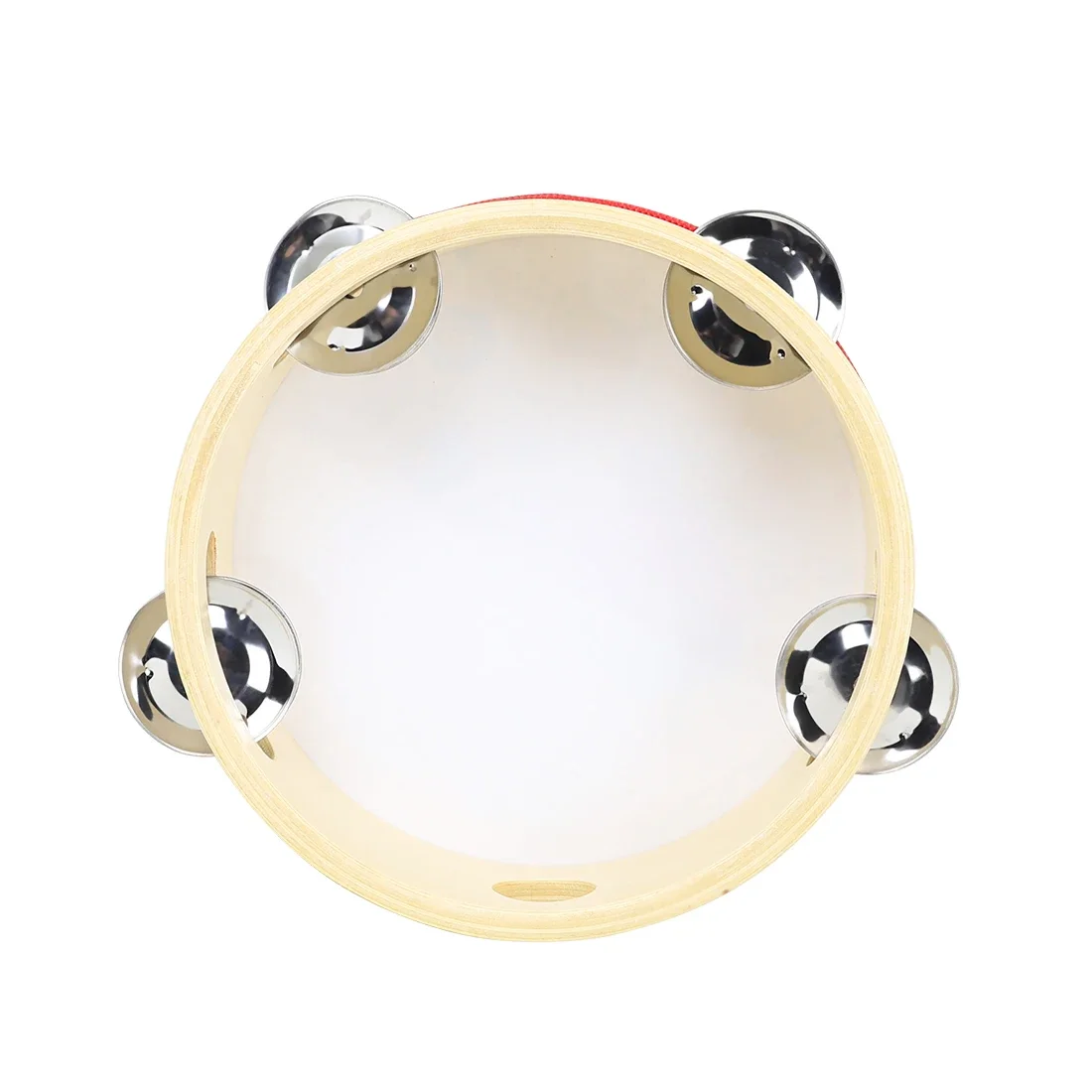 Tambourine Cartoon Handdrum 6 Inch Solid Wood Musical Drum Orff Percussion Instrument Children's Bell Drum Music Toy Gift