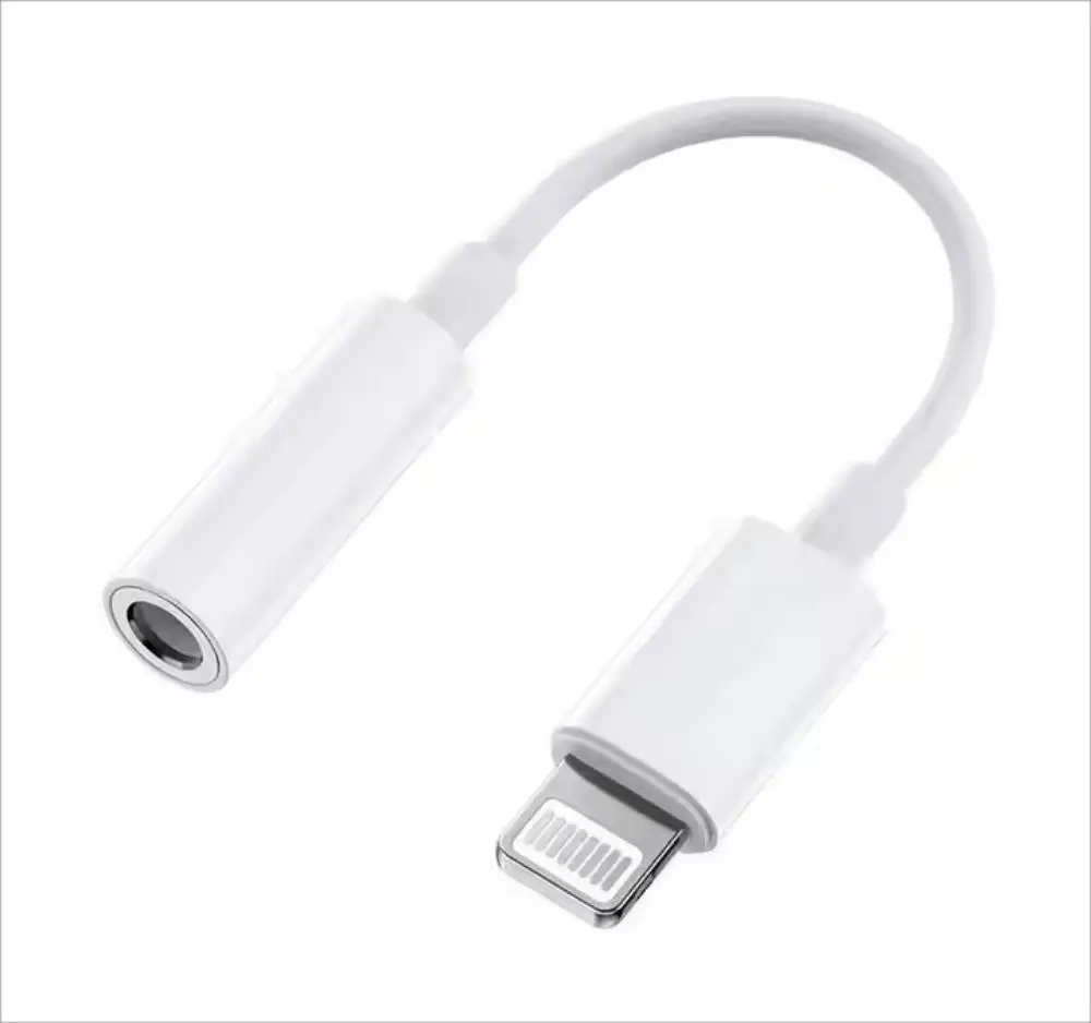 Lightning to Headphone Adapter IOS 8Pin to 3.5 mm Lightning AdapterJack AUXCableFor iPhone141312ProMax Male to Female Adapter HeadphoneConverter AudioSplitter