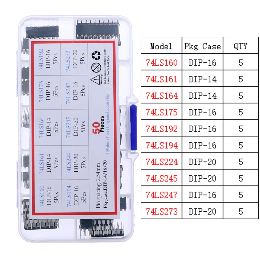 DIP SMD IC 집적 회로 칩 분류 키트 상자 IC 소켓 세트 일반 CMOS 논리 IC 시리즈