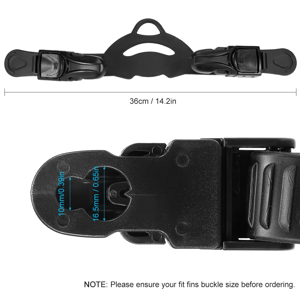 Fins Strap Universal Adjustable Fins Replacement Buckle Strap For Diving Swimming Underwater Snorkeling Flipper Buckle Strap