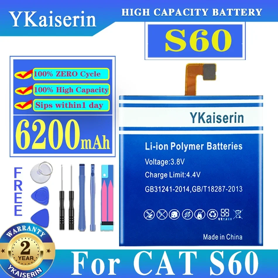 Ykaiserin Batteria Di Alta Qualità Per Caterpillar Cat S60 App00262 (S61) S62 , S62 Pro Accumulatore Di Ricambio Per Telefono Cellulare