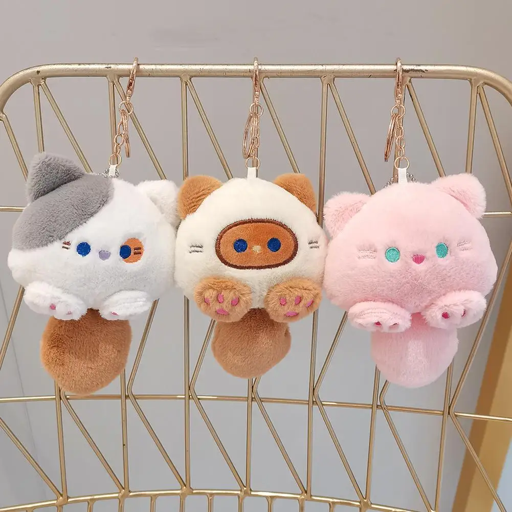 

Милый маленький кот плюшевая кукла мультяшная мягкая 3 цвета плюшевая сумка для девочек брелок для ключей подвесные игрушки брелок со звуком