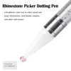Rhinestone Picker Dotting Pen, Dual-ended Rhinestone Gems Crystals Studs Picker Wax Pencil Manicure Nail Art DIY Decoration Tool 3
