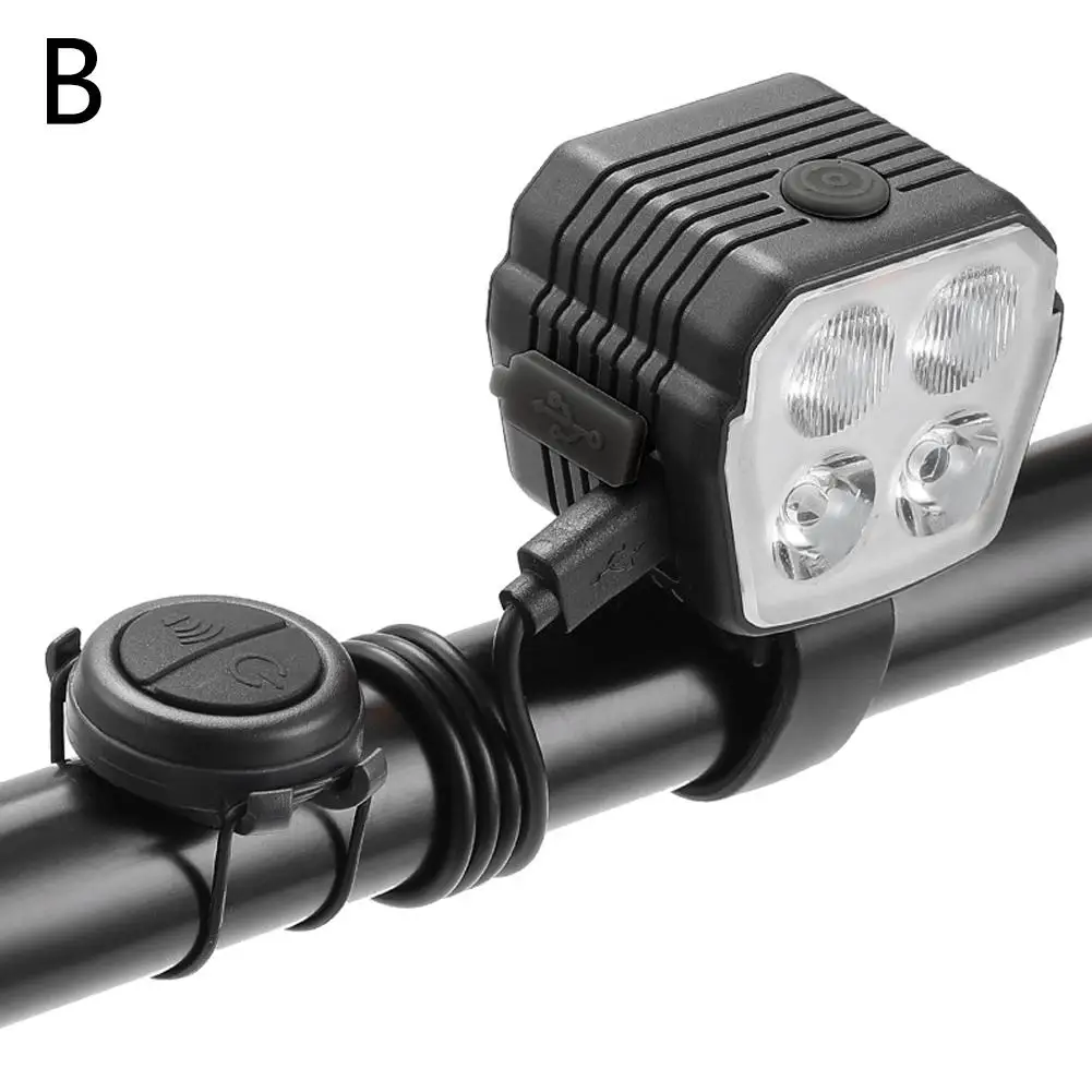 2 In 1 Bicycle Headlight 4LED 120dB USB Charge Bicycle Horn Light Headlight For Outdoor Mountain Bike Accessories bicycle accessories bicycle horn bicycle flashlight