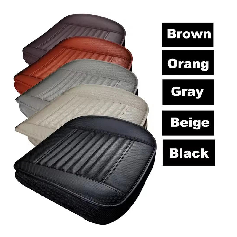 Car Seat Covers Universal Breathable PU Leather Pad Mat For Auto Chair Cushion Car Front Seat Cover Four Seasons Anti Slip Mat