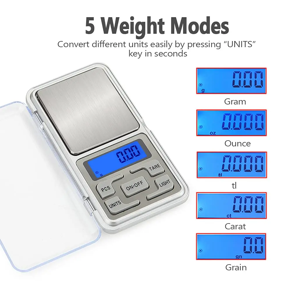 Mini Scale 500g/300g/200g/100g X 0.01g /0.1g Accuracy Electronic Digital Precision thumbnail 3
