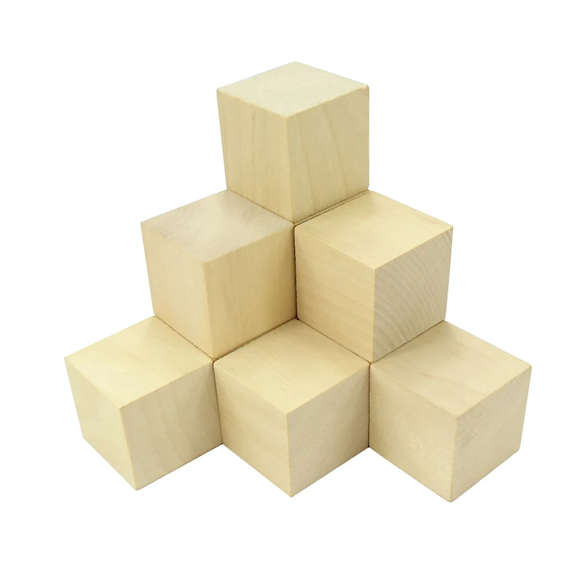 8*8*8mm-60*60*60mm 정사각형 나무 블록 미완성 목재 큐브 DIY 모델 재료 공예 장식 퍼즐 만들기 교육용 부품
