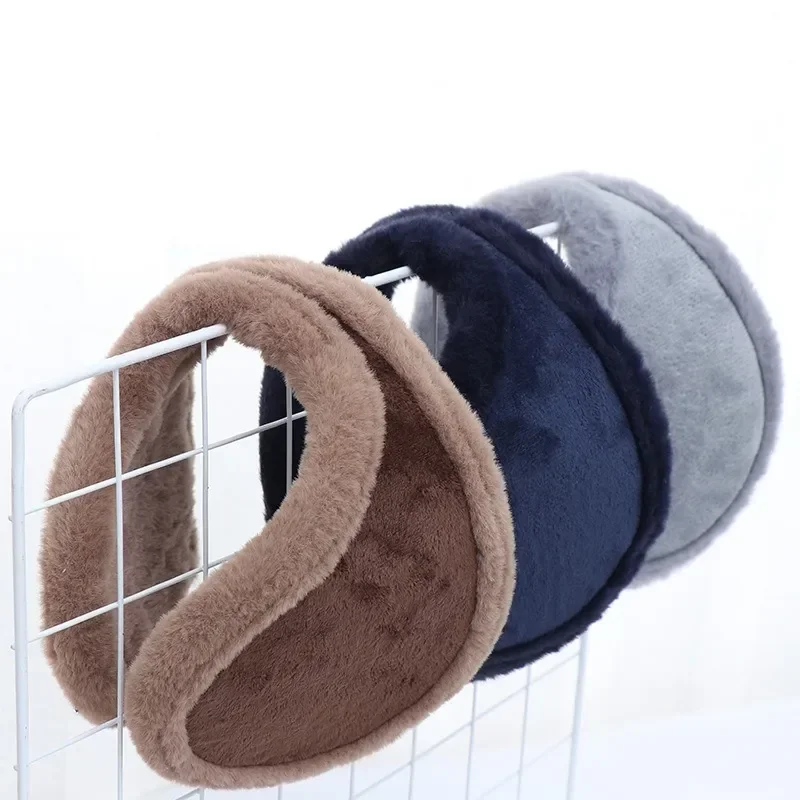 Soft Plush Thickening Ear Warmer Women Men Cold Proof Fashion Winter Earmuffs Solid Color Earflap Outdoors Protection Ear-Muffs images - 6
