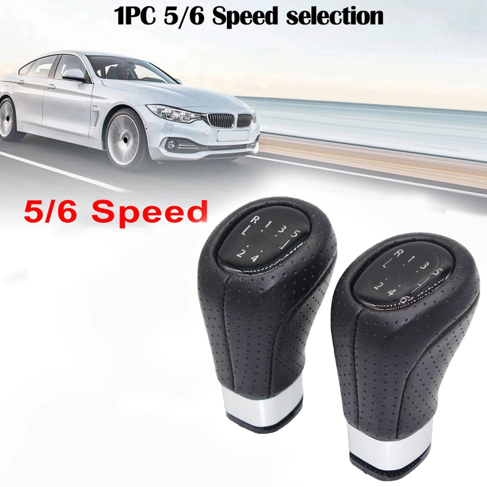 

M5/6 Speed Car Gear Shift Knob Head Leather Shifter Lever Handball for Bmw M E87 E88 E90 Manual Auto Interior Accessories