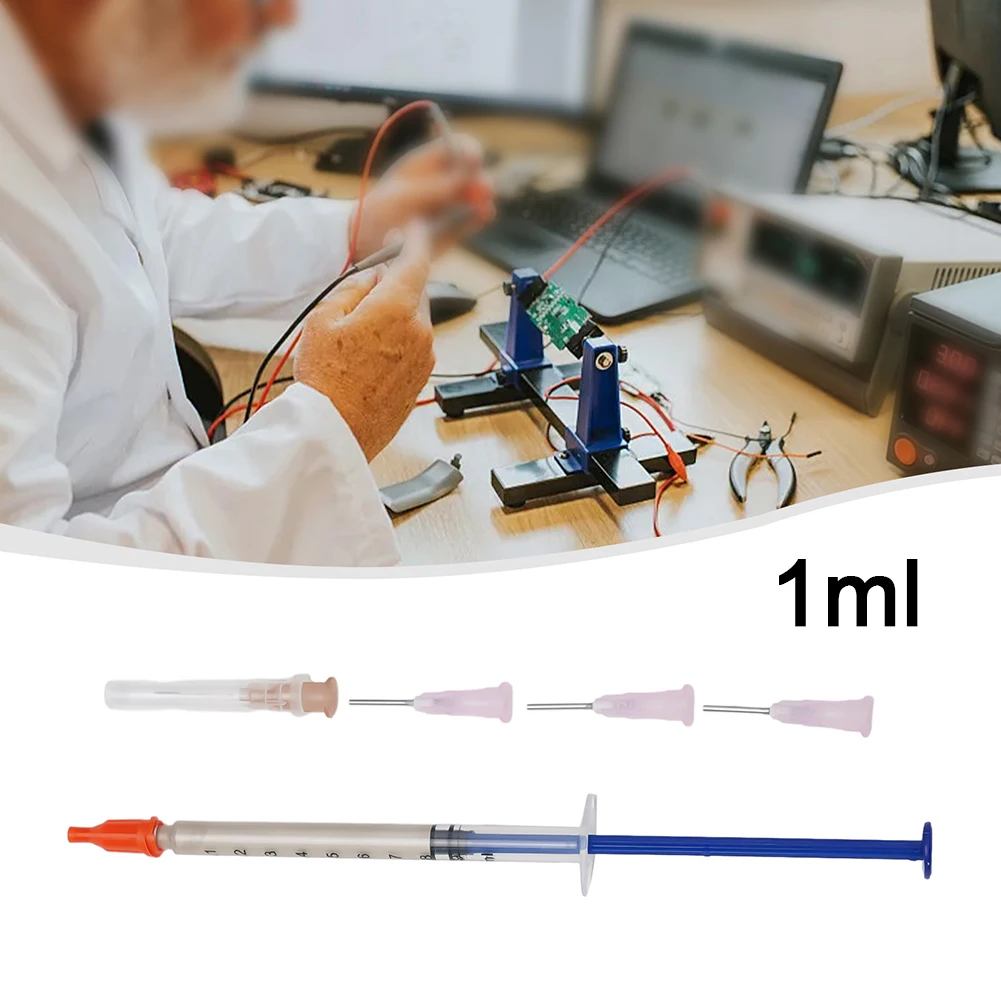 

1X Silver Conductive 1.0ML Glue Wire Electrically Paste Adhesive Paint Conductive Paste Electrical Paint Glue Line PCB Repair