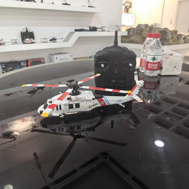 K270 Uh-60l 블랙호크 브러시리스 광학 흐름 고정 높이 4방향 프로펠러 에일러론 프리 헬리콥터 6축 자이로스코프 소년용 장난감