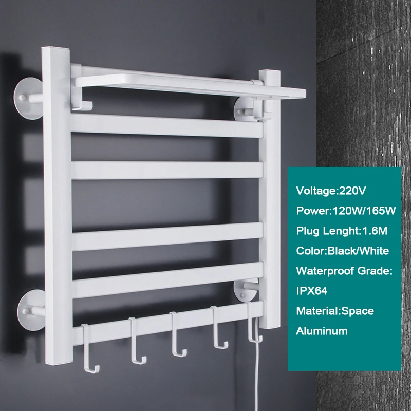  Tangkula Towel Warmer, Bathroom 10 Bars Heated Stainless Steel  Towel Rack with 1-8 Hour Timer & 12-Level Adjustable Temperature, IP44  Waterproof Plug-in Wall Mounted Electric Drying Rack, Silver : Home 