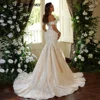 EVLAST Customized 2025 Mermaid Long Wedding Dress Lace Applique Beading Vestido De Novia Wedding Bridal Gown Robe De Mariee MD02 2