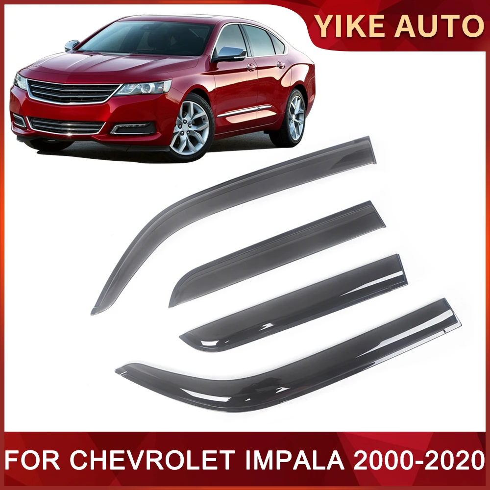 

Window Visor for CHEVROLET IMPALA 2000-2020 Weathershield Door Visor Wind Sun Rain Guards Side Window Wind Deflectors Auto