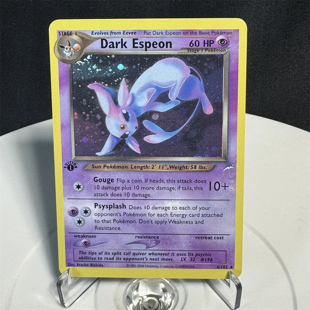 Pokemon Cards Foil Flash Card Neo Destiny Series Dark Espeon Meganium  Bellossom Trading Card Proxy Collection Battle Card - AliExpress 26