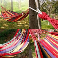 Hammock Leisure Durable Single Travel Swing Chair Hanging Bed Casual Hammocks For Patio Garden Backyard Outdoor Indoor With Bag 6