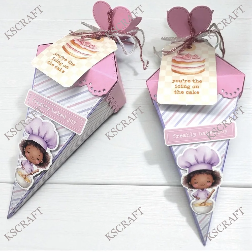KSCRAFT 파이핑 백 박스 커팅 다이 DIY Scrapbooking 장식 엠보싱 DIY 종이 카드 용 스텐실