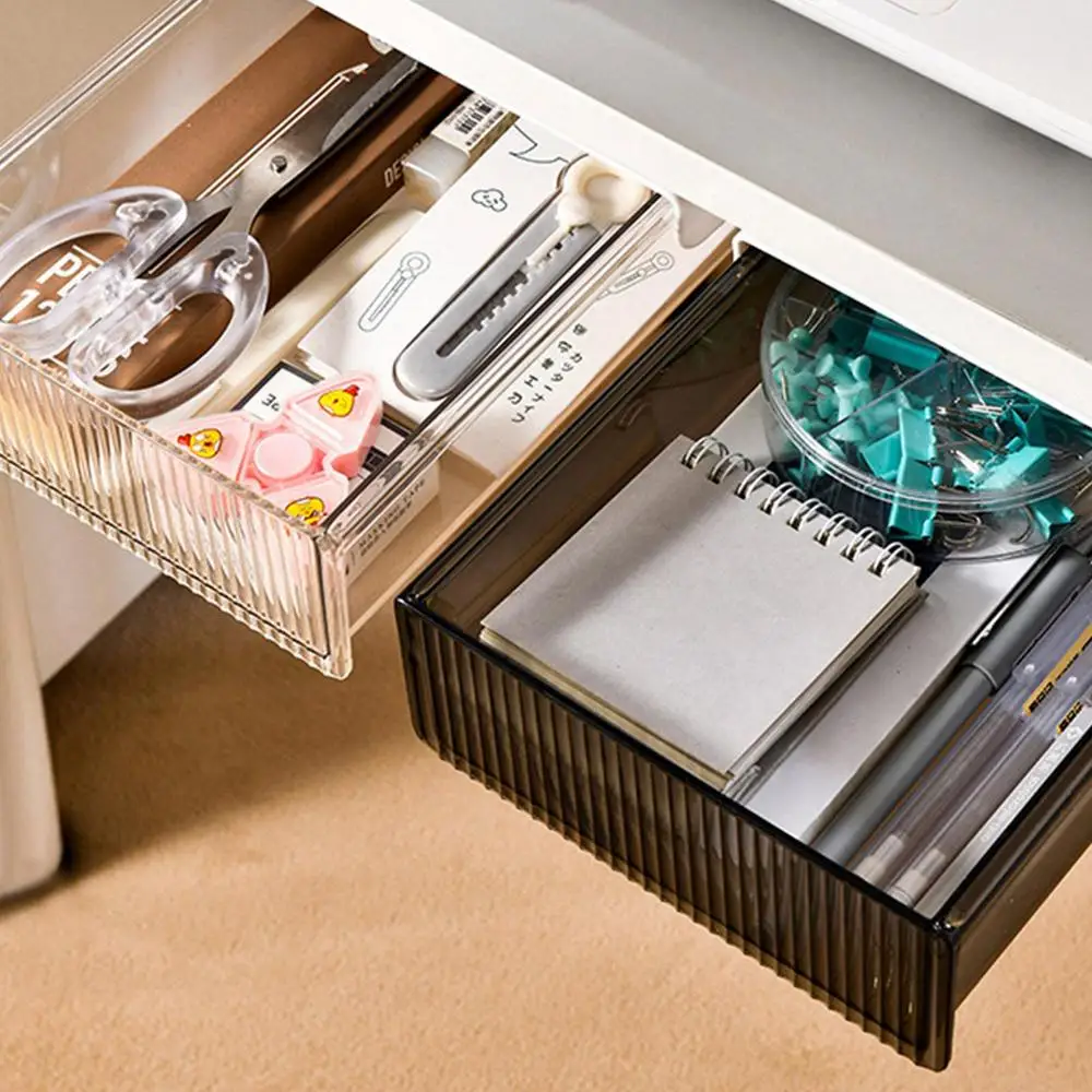 Description Picture 2 of itemUnder Desk Storage Drawers Hiddens Mounted Desk Drawer Attachable Slide-out Drawer Self-Adhesive Under Desk Drawer