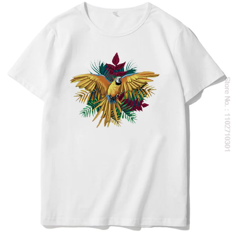 

Summer Breathable printing macaw graphic t shirts for men short sleeve t-shirt leisure Tees Tops O-neck T-shirt mens clothes