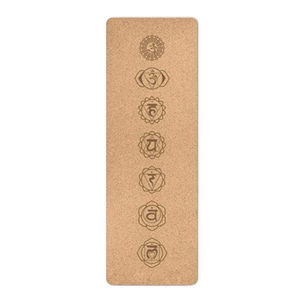 4mm Thickness 7.2x2.4 Inch Eco Friendly Anti Slip Cork Yoga Mat Fitness Home Cushion Gym Pad