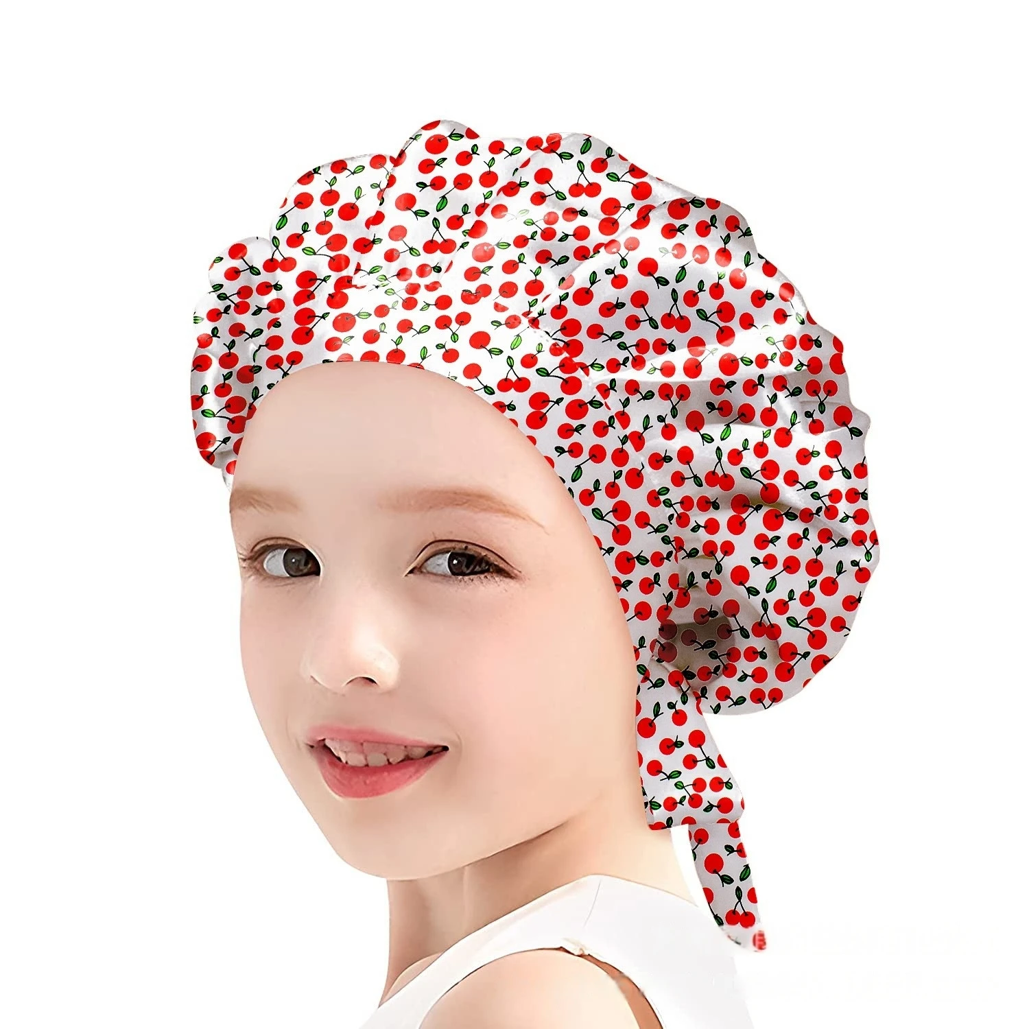 Mulberry Silk Bonnet For Kids Silk Bonnet for Sleeping Baby Hair Bonnets for Curly Hair Girls Boys with Adjustable Tie