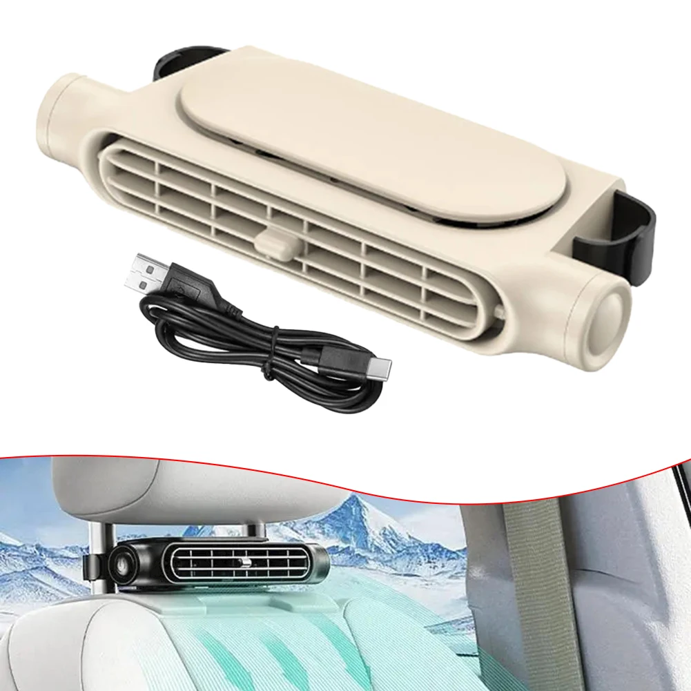 

Car Rear Fan 360 Degree Adjustable 3 Head Air Fan 3 Speeds For Car RV Sedan 5V 2A High Power Summer Cool Car Fan