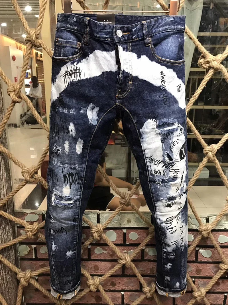 2024 new design black color men jeans top quality 3